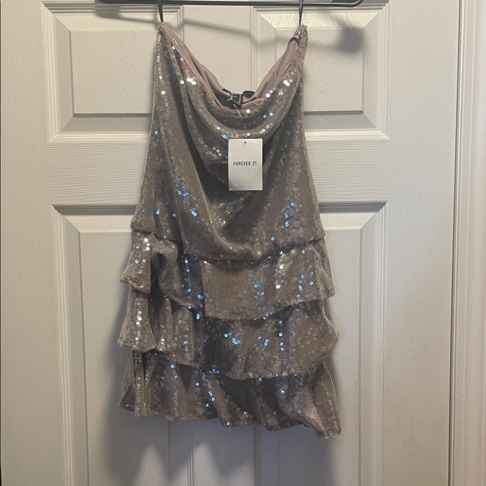 Forever 21 strapless sequin dress cute for going out